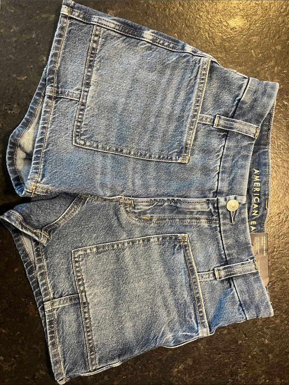 American eagle super high-rise strigid Jean shorts sz 2 brand new w/ tags curvy